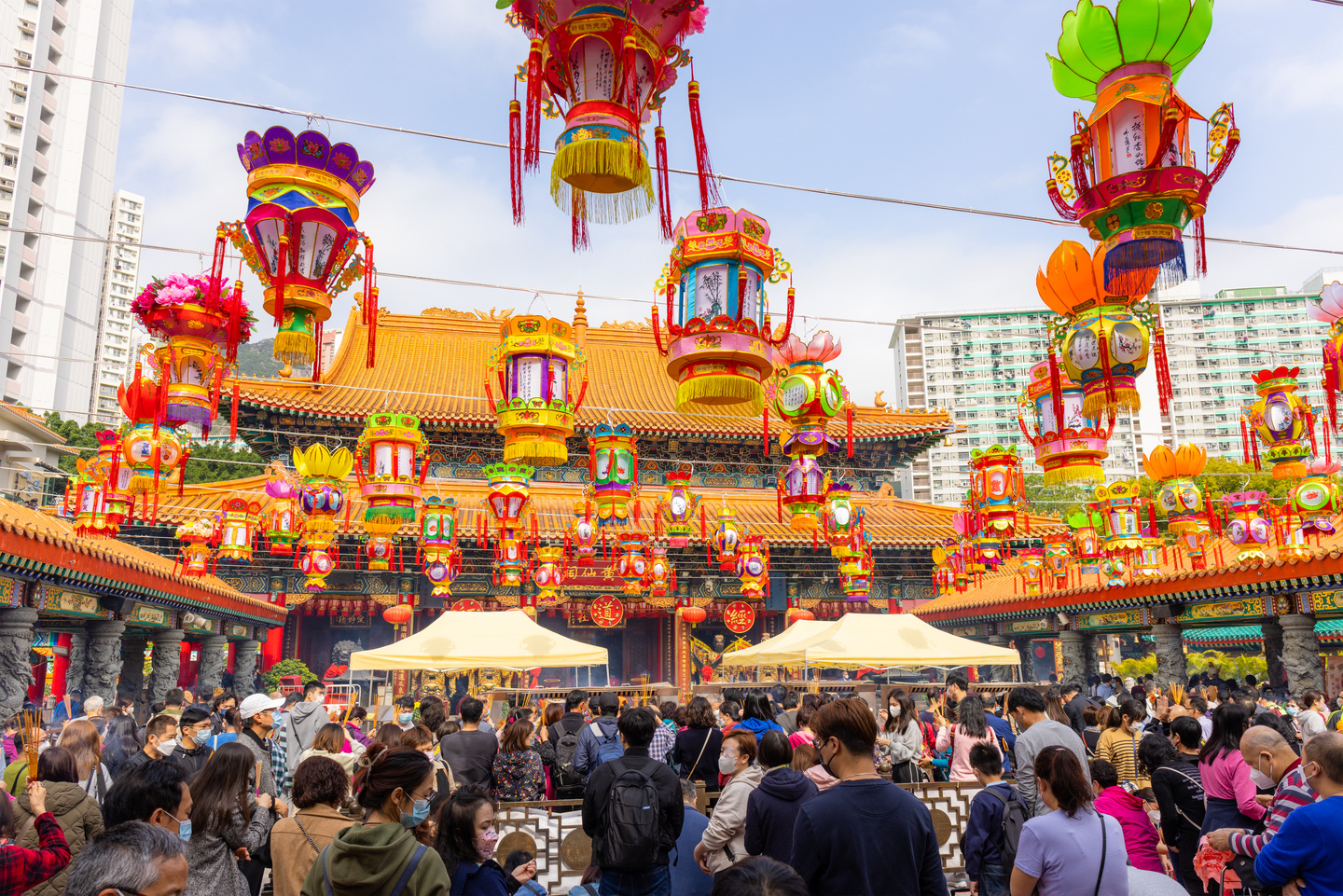 Hong Kong, 15 January 2023: Hong Kong Wong Tai Sin temple